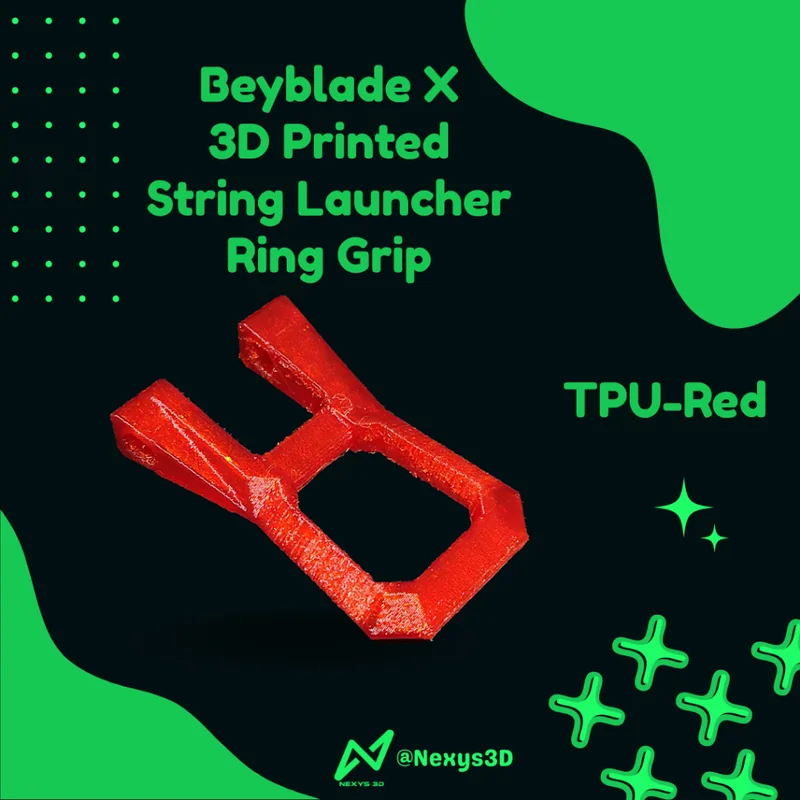 Beyblade X String Launcher Ring Grip - 3D Printed