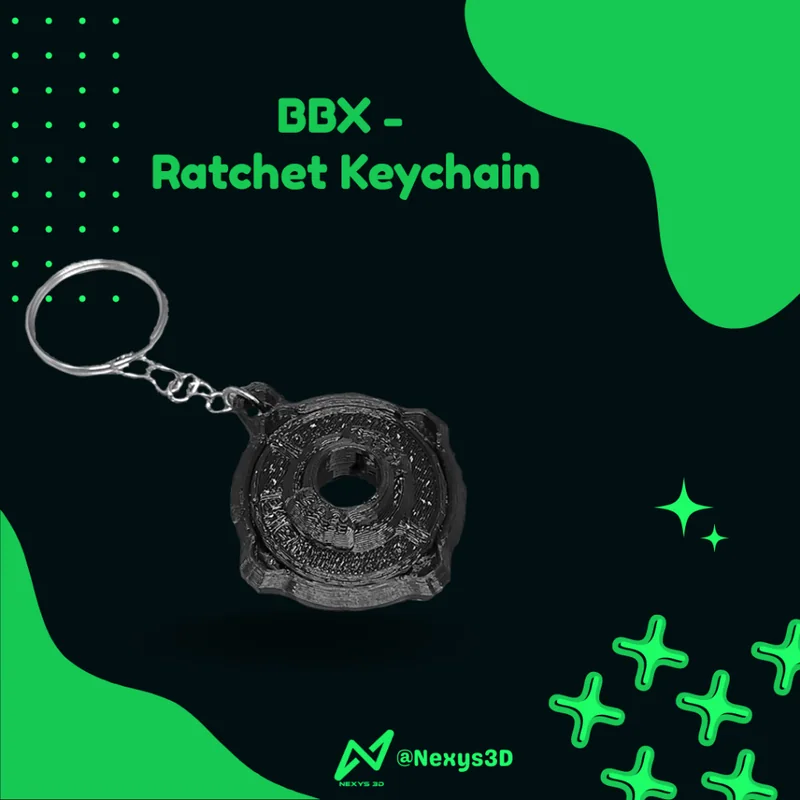 Beyblade X - Ratchet Keychain 3D