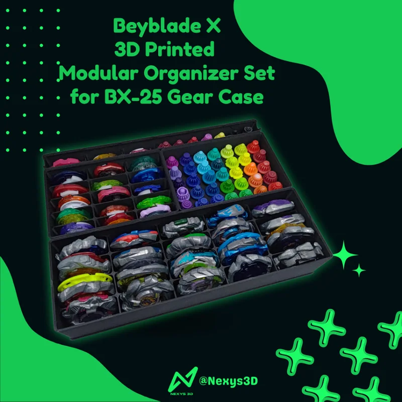 Modular Organizer Set for Beyblade X BX-25 Gear Case