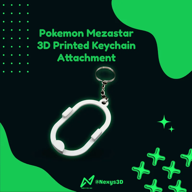 PKMN Mezastar Keychain Attachment 3D Printed