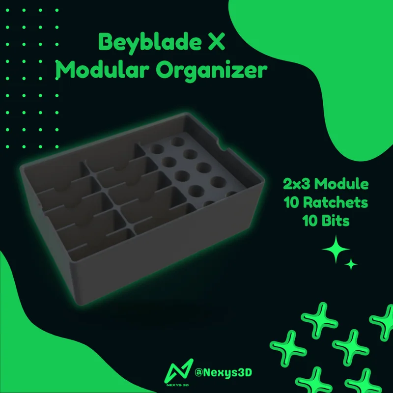 Modular Organizer 2x3 Modules for Beyblade X